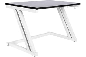 THINFAR Stabiles Regal aus Holz für Mikrowelle mit Haken, Mikrowellenhalterung auf 2 Ebenen (57 x 38 x 38 cm, Z, Weiß + Walnussholz)