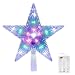 Produktbild CrazyFire Weihnachts LED Stern Baum Deckel, Mehrfarbiges Blitz Stern Licht, Dekoration für Weihnachten, Hochzeit, Party, Haus, Terrasse Rasen(Batteriebetrieben)