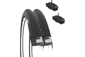 ECOVELO 2 pneus 700 x 35 C + Chambres Amérique pneus vélo 28 x 1,35 AdultoTrekking Bike Cyclocross Gravel