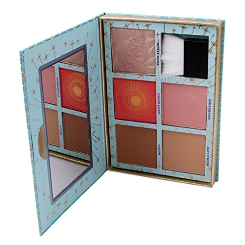 Stayeal Highlighter Palette Kosmetik Palette 5 Farben Rouge Schminkpalette mit Pulver Pinsel - 3