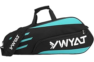 Dickly Sac de Badminton pour 3 Raquettes Imperméable - Housse de Tennis Portable avec Bandoulière pour Sports