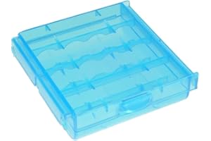 Armerah 14500 AA/AAA Battery Protective Case Cover Storage Quad Opaque Plastic Single Blue