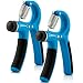 Produktbild 2er Pack | einstellbare Fingerhantel mit ergonomischem Handgriff, Handtrainer, Unterarmtrainer, Handexpander, Handmuskeltrainer für Hand- und Unterarm-Training | Stärke von 10 - 40 kg in Hellblau | Schwarz