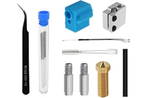 Tenglang Pour Titan Aero Extruder Imprimante 3D Pour Sidewinder X1 Genius Volcano Buse Silicone Manchon Gorge Poignée Thermistance Tuyau De Chauffage Kit De Bloc De Chaleur (C)