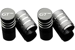 LCRAKON Couvre-Bouchons de Valve de Voiture pour Peugeot 206 308 5008 108 208 3008 508 408 GT Logo, métal 4 pièces