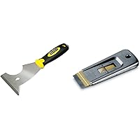 Stanley Multifunktionsspachtel (22,4 cm Länge, 76 mm Klingenbreite, Spitzklinge) 0-28-206 & Professioneller Glasschaber…