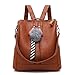 Produktbild Women's College Windsack Freizeittasche Pu Bag Rucksack,Brown