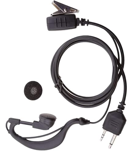 Vhbw Headset Für Icom Funkgeräte – Kompatibel Mit IC-4088SR, IC-A15, IC-V85 Uvm. – Mit Rufannahmetaste, Schwarz