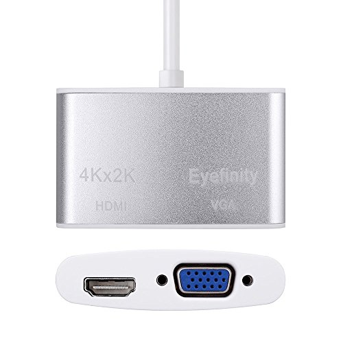 CableDeconn Mini DisplayPort V1.2 Thunderbolt auf HDMI 4 K * 2 K & VGA Konverter Adapter Kabel für Apple MacBook Pro, iMac, Macbook Air, Mac mini, Surface Pro, ThinkPad X1 – Mini DP zu HDTV Eyefinity VGA Adapter - 7