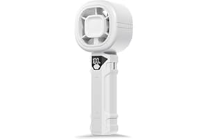 Kukiwhy Handventilator Tragbarer Mini Ventilator mit Digitalanzeige Klein USB Ventilator Akku Aufladbar Wiederaufladbar Hand Ventilatoren Für Reisen Büro Zuhause Draußen Geschenke für Frauen Männer