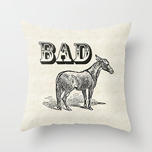 LOOKTY Bad Ass Pillow Covers Cushion Covers Pillowcase 18 x 18