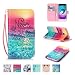 Produktbild Galaxy J3 2015 Fall, Firefish [Ständer] [stoßfest] doppelt Schutzhülle Flip Folio Slim Magnetisches Cover mit Handschlaufe für Samsung Galaxy J3 2015 Samsung Galaxy J3 2015 meeresmotiv