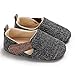 Produktbild Lebeaut Neugeborenes Baby Mädchen Schuhe Weiche Sohle rutschfeste Maigc Tape Leinwand Frühling Herbst Kleinkind Prewalker Dunkelgrau 11 cm