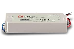 Mean Well - Fuente de alimentación conmutada LPV-100-24, 24 V / 4,2 A / 100 W, IP67, voltaje constante