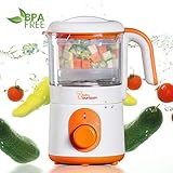 FÁCIL DE BATIR Y POTENTE - Este procesador de alimentos para bebés,que tiene una potencia de 500 Vatios, combina la cocción al vapor y el batido para preparar y servir las comidas con más facilidad. Cocine los ingredientes al vapor y, a continuación, bátalos hasta conseguir la consistencia deseada y sírvalos.