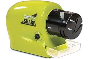 Retoo Aiguiseur de couteaux électrique professionnel pour un affûtage grossier et fin avec 3 modes d'affûtage pour couteaux, ciseaux et tournevis, aiguiseur de couteaux fonctionnant, vert, (M017A)