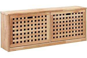 vidaXL Nogal Banco Zapatero Madera Maciza 2 Cajones Abatibles Mueble Zapatos Organizador Calzado Estante Arcón Almacenaje Entrada Recibidor Dormitorio