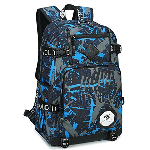 Preisvergleich Produktbild Lässige Daypack NHSUNRAY Schulbeutel Rucksack Nylon Material Wasserdicht und reißsicher Laptop Rucksack für Männer Frauen Student Travel Täglicher Gebrauch (Rucksack)