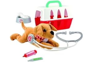 Zabawki Ecoiffier - 1907 - Walizka weterynaryjna dla dzieci - Medyczna - Gra w naśladowanie - 8 elementów - Od 18 miesiąca - Gwarancja pochodzenia francuskiego