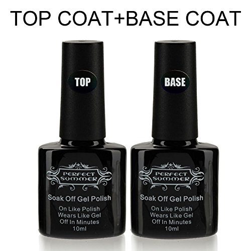 Perfect Summer 10ml Top Coat und Base Gel Soak Off Gel Nagellack