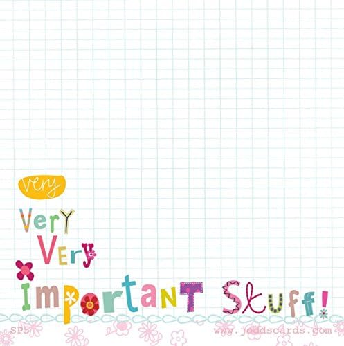Jodds VERY IMPORTANT STUFF STICKY NOTE POST ITS PAD - 100 x 100 mm, 80 sheets