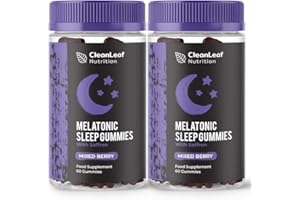 HILLTEN HEALTH Twin Pack Natural Sleep Support Gummies for Adults - Melatonic Formula for Restful Nights, Sleep Gummies Promoting Natural Sleep Production, Promotes Healthy Sleep Patterns, 60 Count