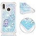 Produktbild Huawei P20 Lite/Nova 3e Hülle, JINCHANGWU Transparente weiche Gel TPU Silikonhülle, Flüssiger Quicksand Floating Luxury Bling Glitter Sparkle Diamond Shockproof (Elefant)