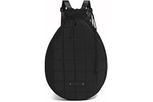 GETBSTOOP Quilted Padel Racket Bag, Faux Leather Padel Bag for Men and Women Padded Padel Racket Protector Bag, Padel Gift