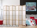murando - Biombo decorativo 315x171 cm - 7 paneles – Listo para poner – de madera 100% natural – separador ambiente, blanco, rústico, shabby p-A-0014-z-d