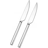 Kabakoz Yemek Bı&ccedil;ağı, 2'li Paslanmaz &Ccedil;elik Bı&ccedil;ak Seti, Premium Kalite, G&uuml;m&uuml;ş Metal 20 cm, 2 Adet İ&ccedil;eren Set