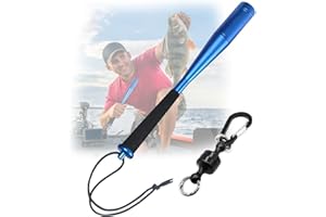 Cerkkapo Aluminium Fischtöter, Fischbetäuber, Angel Totschläger mit Rutschsicherer Griff, Handschlaufe Fischbetäuber, Angelzubehör Fisch Totschläger, Fishing Fischbetäuber,Praktisch inkl. Handschlaufe