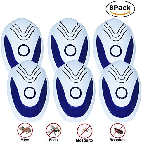 Eyhome Ultrasonic Pest Repellent, 6 Pack Electronic Plug In Pest Control Repeller, Pest Reject for Mice, Spiders, Roaches, Mosquitoes, Ants , Rats, Flies, Bugs, Human &amp; Pet Safe