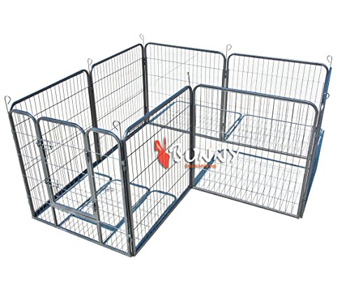 BUNNY-BUSINESS-Heavy-Duty-Modular-Puppy-Exercise-Play-Whelping-Pen-200-x-200-x-80-cm-8-Pieces