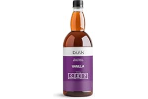 Bulk Sirop Barista Zéro Calorie, Vanille, 1 Litre, Parfait pour les shakes protéinés, Café, Thé, Desserts, Faible teneur en matières grasses, Faible calories, l'emballage peut varier