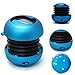 Produktbild Bluetooth Lautsprecher, MOMDAD Mini Tragbar SoundCore Wireless Speaker 3W mit FM Radio Starken Bass und eingebautem Mikrofon für iPhone iPad Samsung Huawei Laptop Handy und andere Android Geräte - Blau
