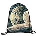 Produktbild Have You Shop Unisex Planets Surface Print Drawstring Backpack Rucksack Shoulder Bags Gym Bag Sport Bag