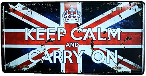 Retro Vintage Auto License Plate Tin Sign Embossed Tag Size Home Pub Bar Restaurant Decor (National flag B)