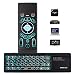 Produktbild AMBOLOVE Airmaus Fernbedienung, Mini Tastatur kabellos Somatosensorisches Spiel Keyboard 2,4 G wiederaufladbare Air Mouse Combo mit Touchpad und 7 Farb-LED Backlits (MEHRWEG)