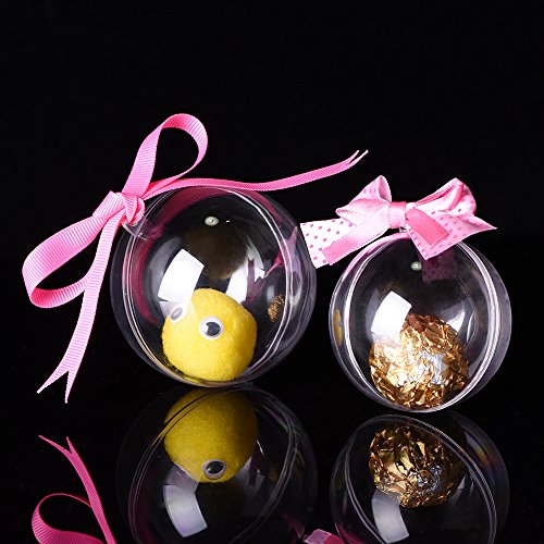 Outus Kunststoff Bad Bomben Form für DIY Handwerk und Weihnachtskugel-Verzierungen, 4 Größe 20 Set - 7