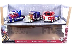 Jada Zabawki - Pet Optimus Prime 3-Pack - 1/32, Niebieski/Czerwony/Żółty
