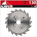 Produktbild HM Kreissägeblatt, Hartmetall Sägeblatt für Kreissäge, Ø 130, 140, 160, 180, 184, 190, 210 (Grober Schnitt (18-24 Zähne), Ø 130 x 20/16 mm 18 Zähne)