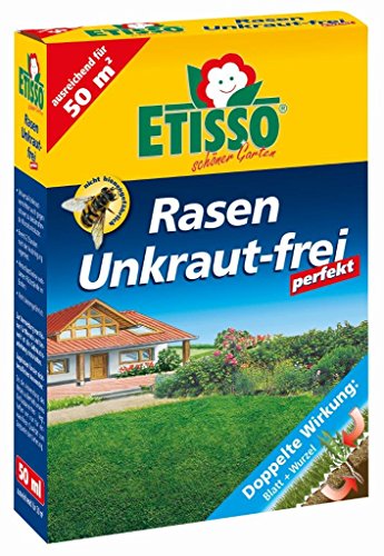 ETISSO® 1299-788 Rasen Unkraut-frei perfekt 2 x 200 ml für 400 m² - Unkrautvernichter Herbizid