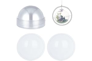 OLYCRAFT 24Pcs demi-boule dôme 8cm dômes en plastique Transparent porte-bonbons dômes de Shaker en plastique Transparent d’emballage pour Shaker carte fabrication de papier DIY boîte actuelle