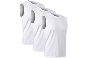 MeetHoo Men’s Tank Top, Sleeveless T Shirt Vest Tops Quick-Dry Sweatproof Sports Undershirt for Running Fitness Gym