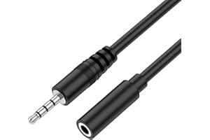 Tobfit Przedłużacz jack, nylonowy 3,5 mm stereo kabel audio do słuchawek, konsoli Xbox, smartfonów, tabletów itd. (1 m)