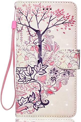 Gelusuk Samsung Galaxy S7 Case,3D Vintage Pattern Ultra Slim fit PU Leather Folio Wallet Case Built-in Kickstand Card&amp;Cash Slots Magnetic Closure High Quality Shockproof&amp;Anti-Scratch Full Cover Booklet Leather Case for Samsung Galaxy S7-Pink Tree