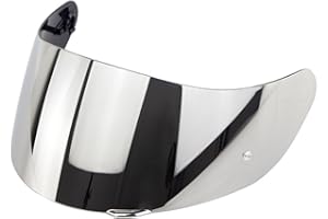 Gloryit Helmvisier Agv K1 K3SV K5 Visier, Motorradhelm Visier Helmvisier,UV-Schutz,Motorrad Windschutz Helmlinsenvisier Vollgesichtsanpassung für K1 K3SV K5 K5-S(Silber)