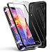 Produktbild Huawei P20 Pro Hülle, ZHIKE Magnetische Adsorption Handyhülle Ultra Dünn Metallrahmen Hartglas mit eingebautem Magnetklappdeckel für Huawei P20 Pro (Transparent Schwarz)