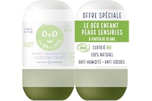 LA TETE A TOTO POUPINA - Le Déodorant Bio Spécial peaux sensibles - À partir de 10 ans - 100% d'ingrédients d'Origine Naturelle - Fabriqué en France - Lot de 2 x50 mL, Noix de coco
