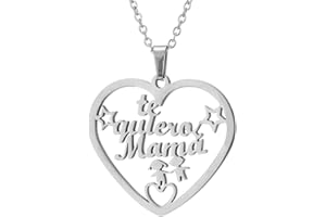 RWQIAN Collar Mamá Collar Madre Arbol de la Vida Colgante de corazón Color de Plata Oro Acero Inoxidable Collares Mujer Regalo para Mamá Abuela Joyería Familiar 45cm